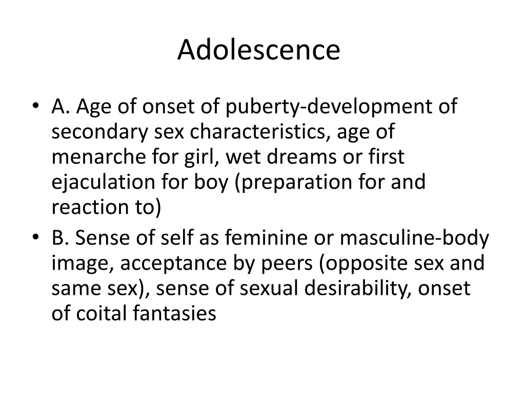 adolescence