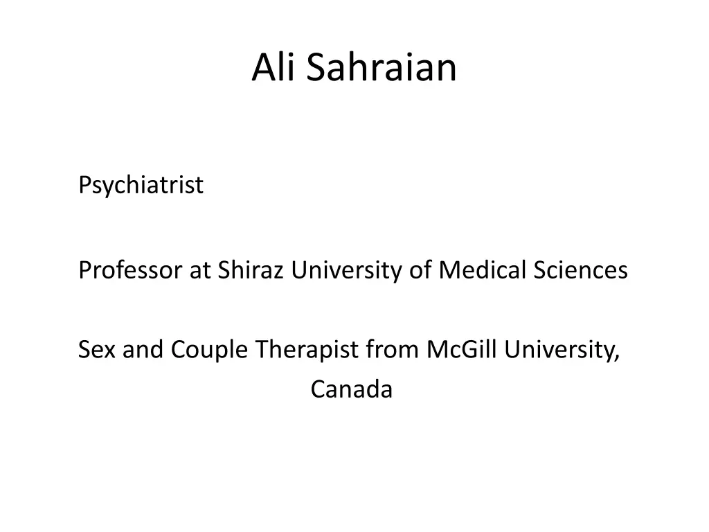 ali sahraian