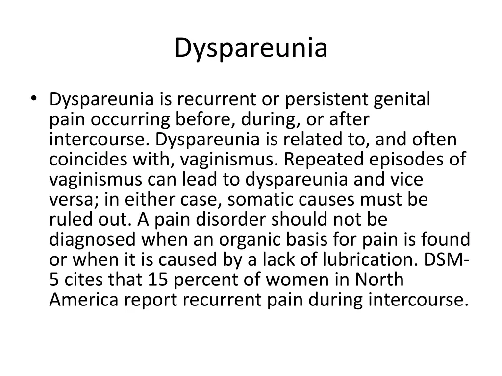dyspareunia