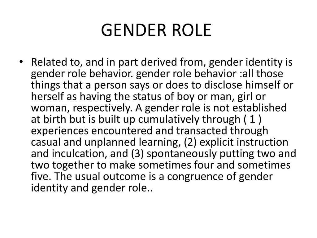 gender role