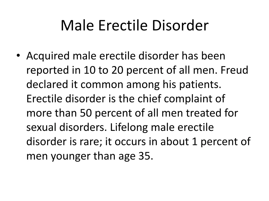 male erectile disorder