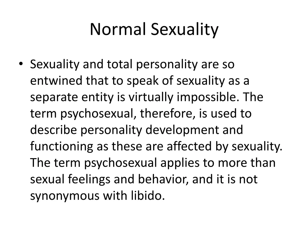 normal sexuality