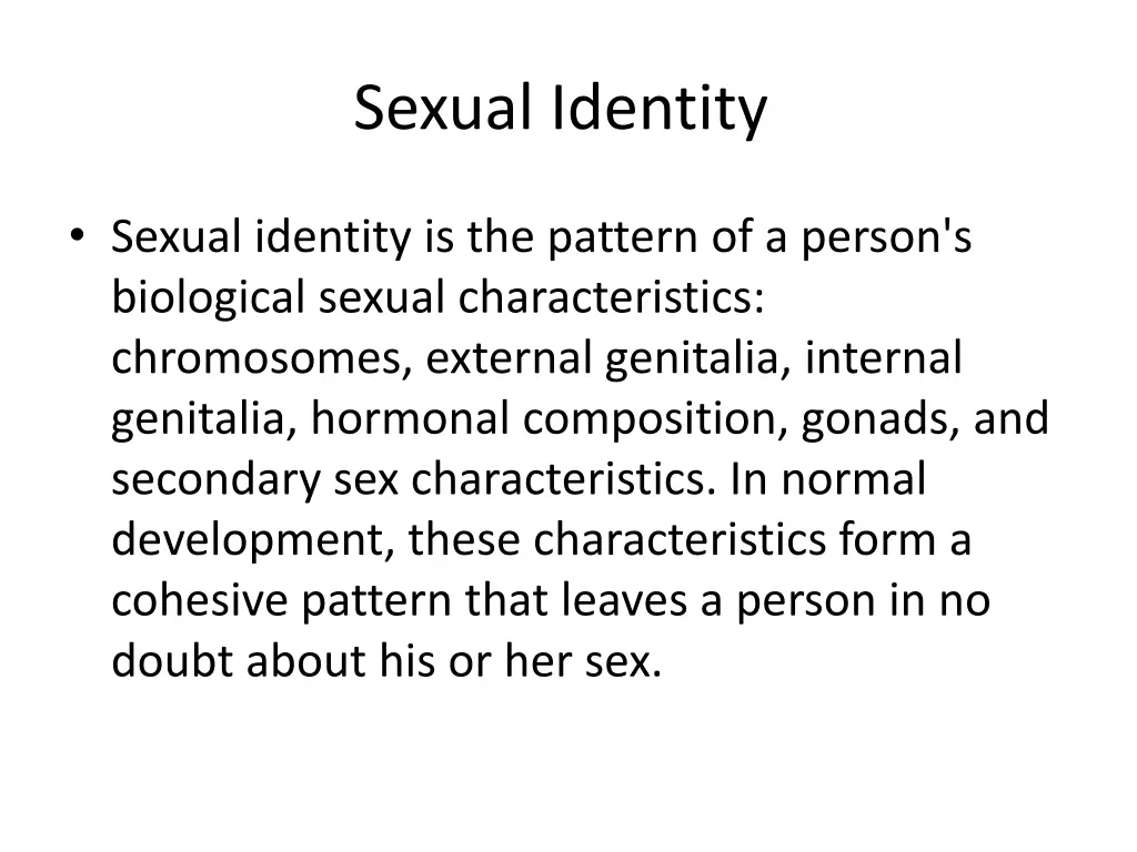 sexual identity