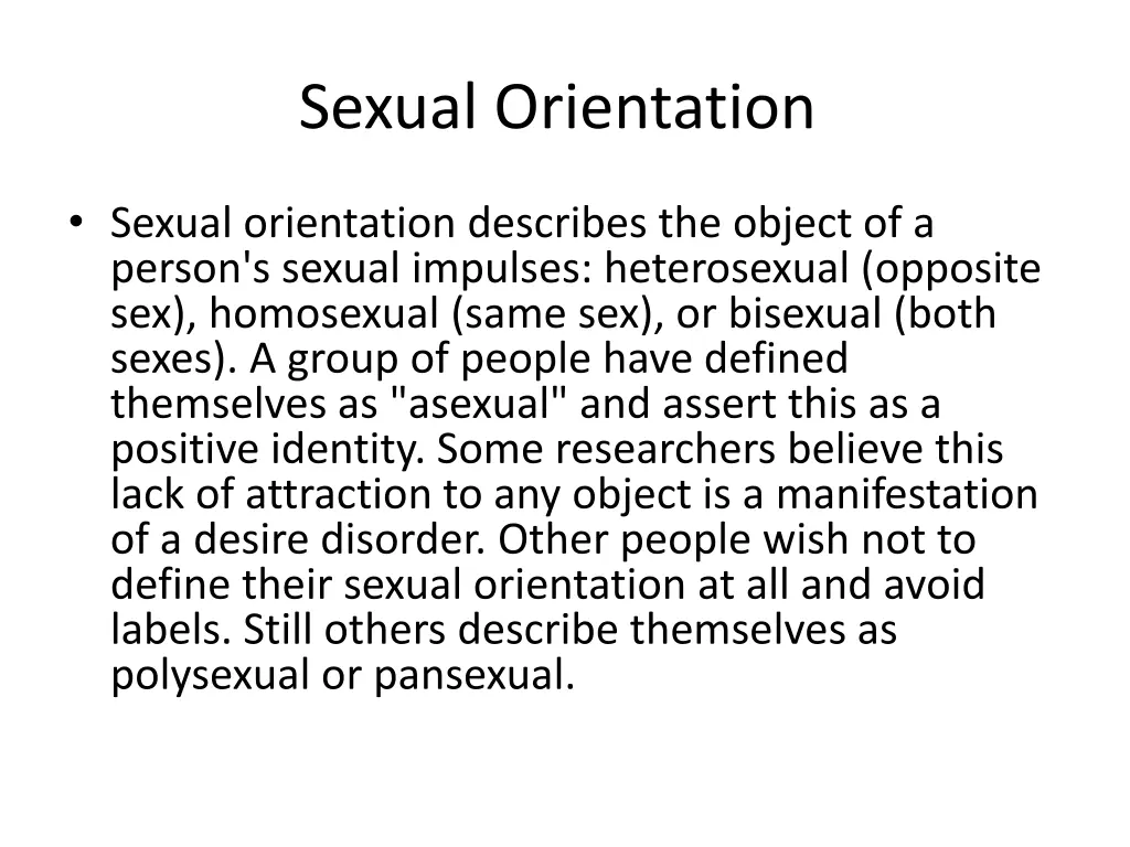 sexual orientation