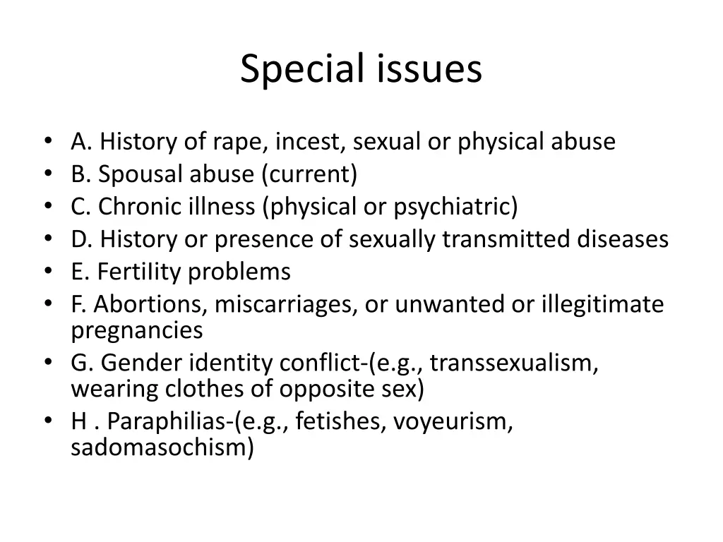 special issues