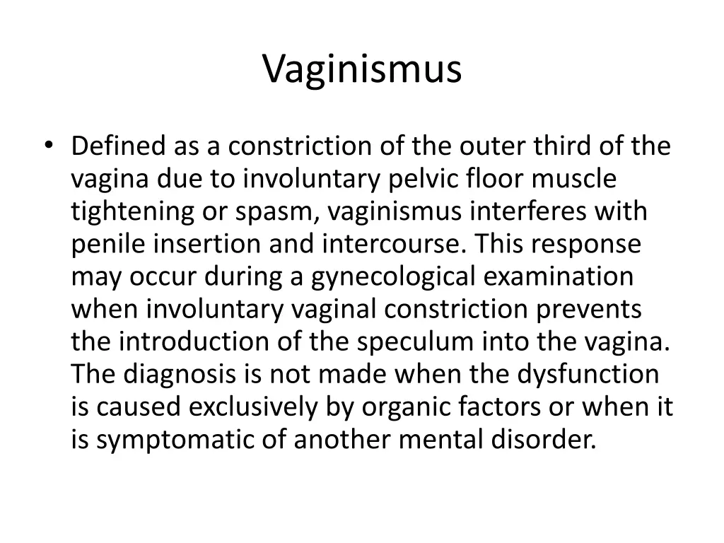 vaginismus
