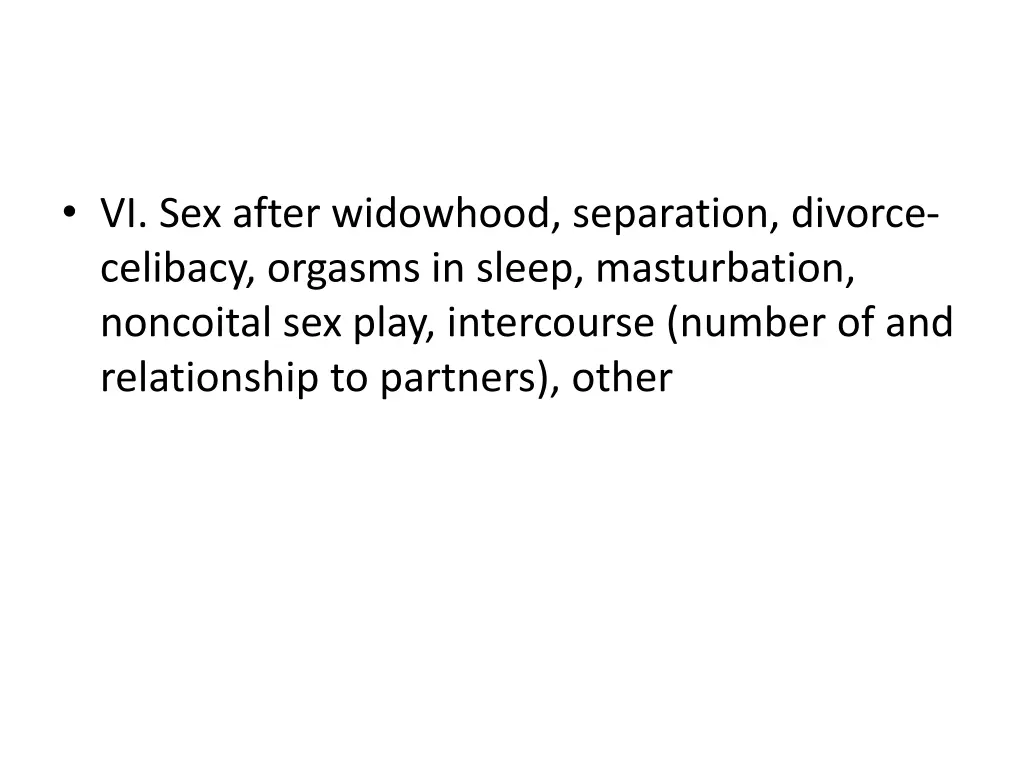 vi sex after widowhood separation divorce