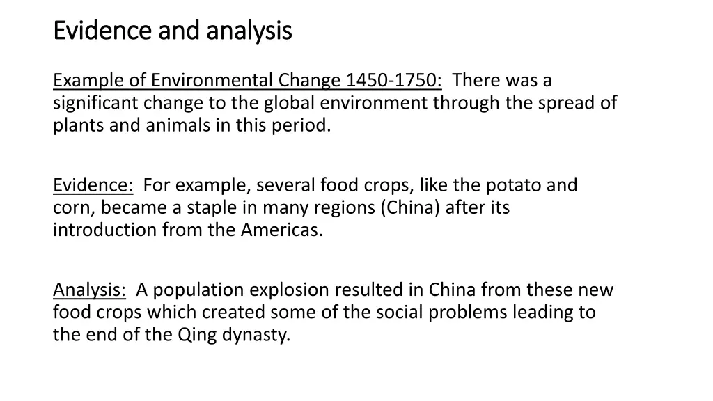 evidence and analysis evidence and analysis 1