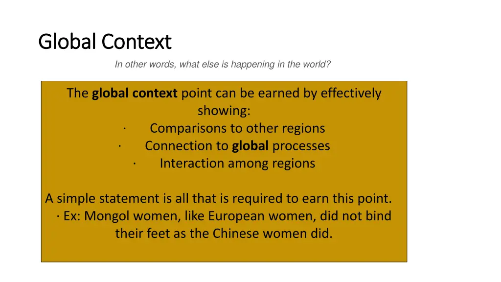 global context global context