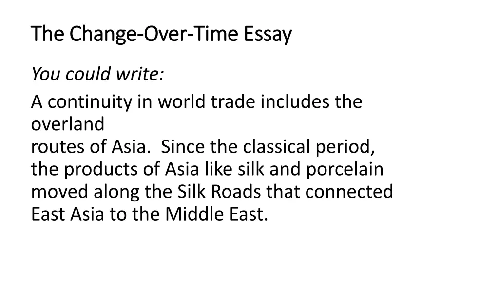 the change the change over 2