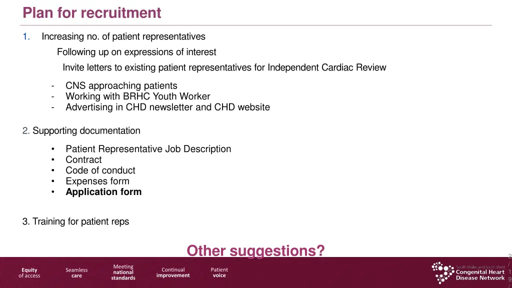 plan for recruitment