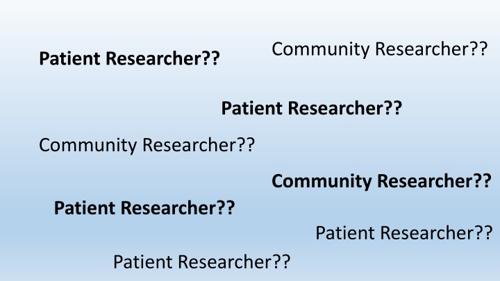 community researcher