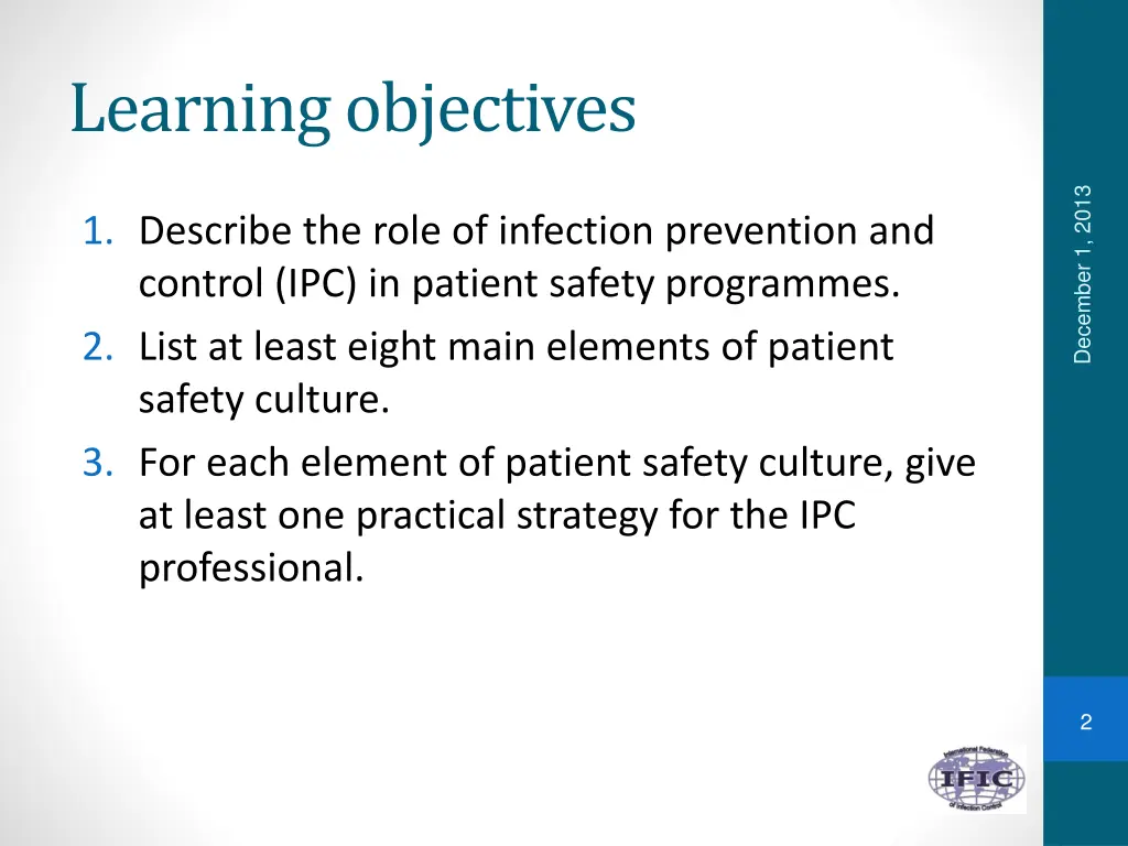 learning objectives