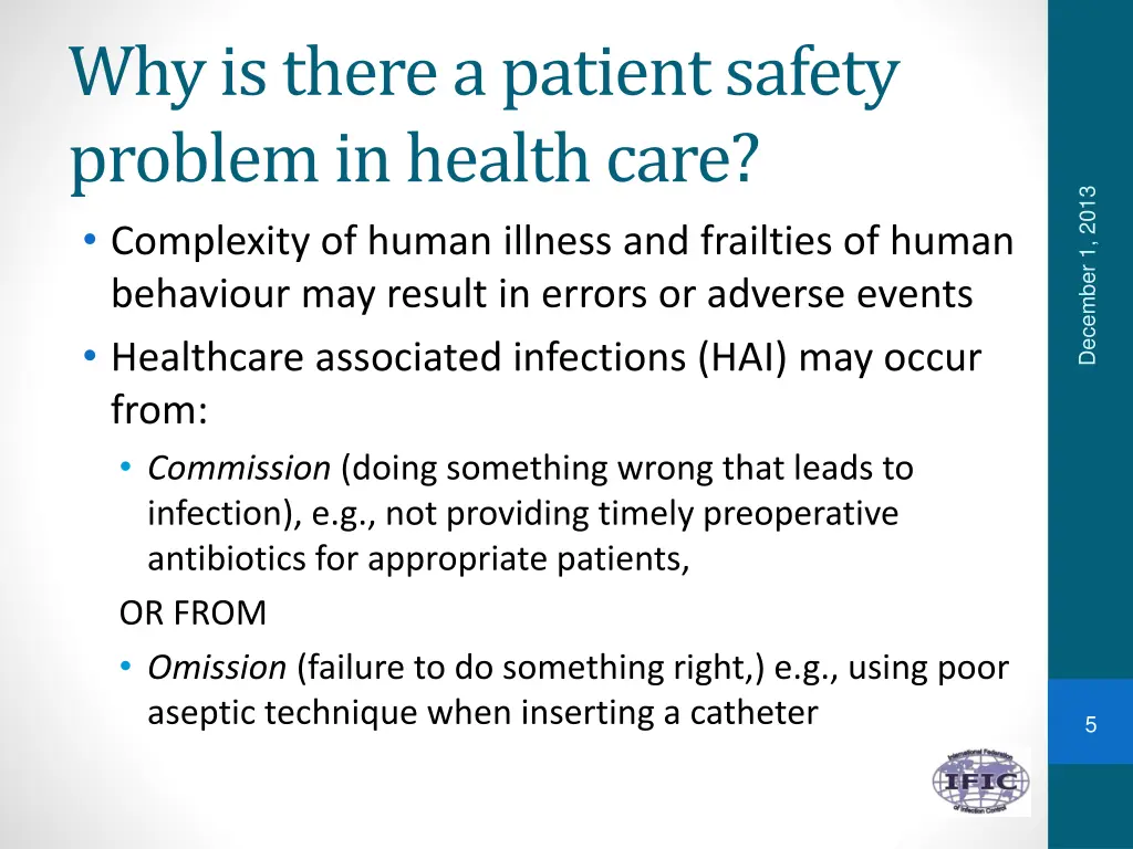 why is there a patient safety problem in health