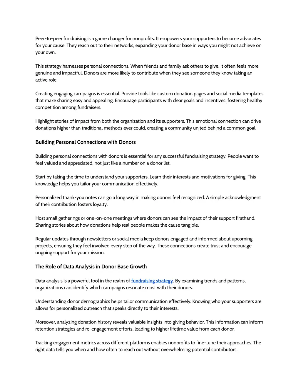 peer to peer fundraising is a game changer