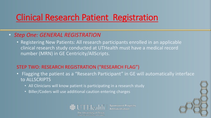 clinical research patient registration clinical