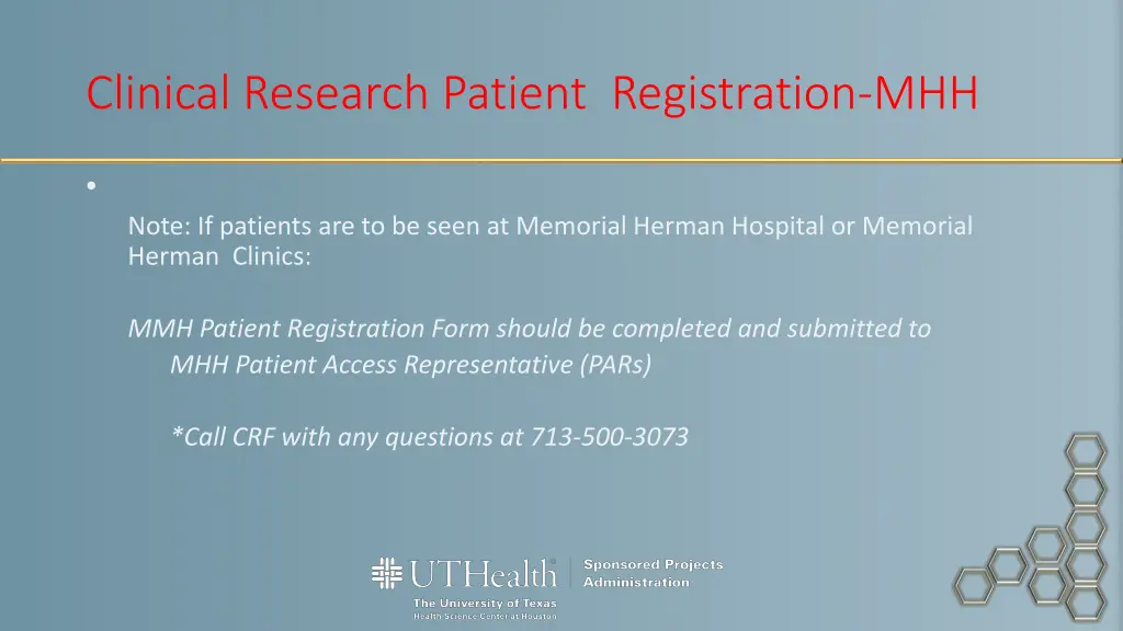 clinical research patient registration mhh