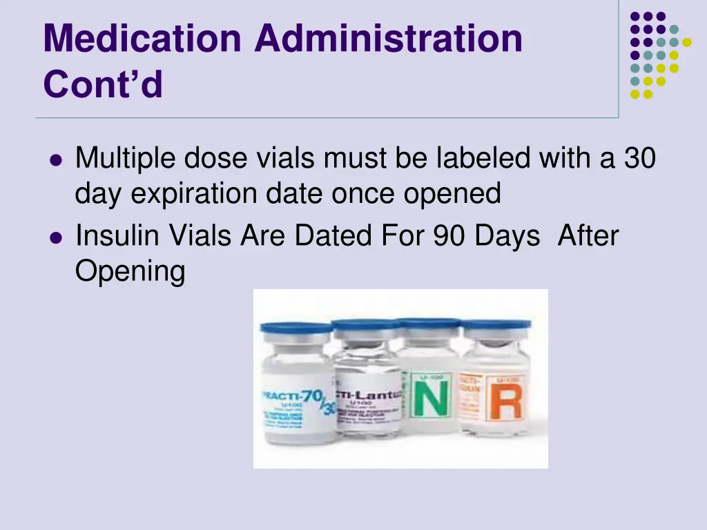 medication administration cont d