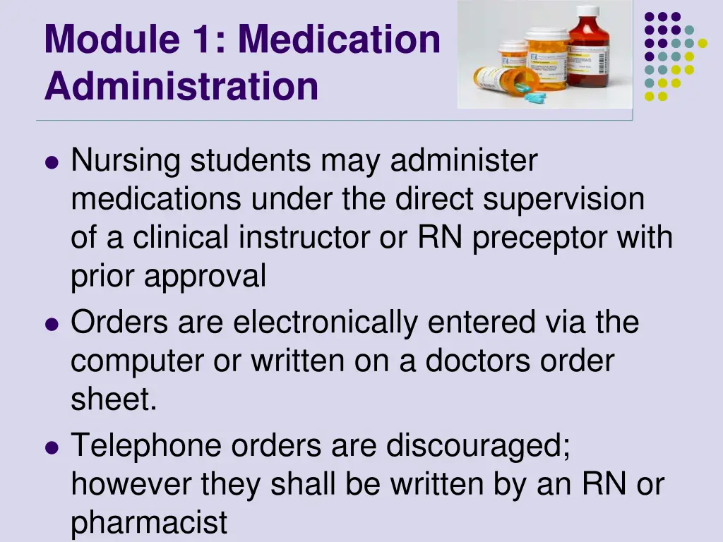 module 1 medication administration