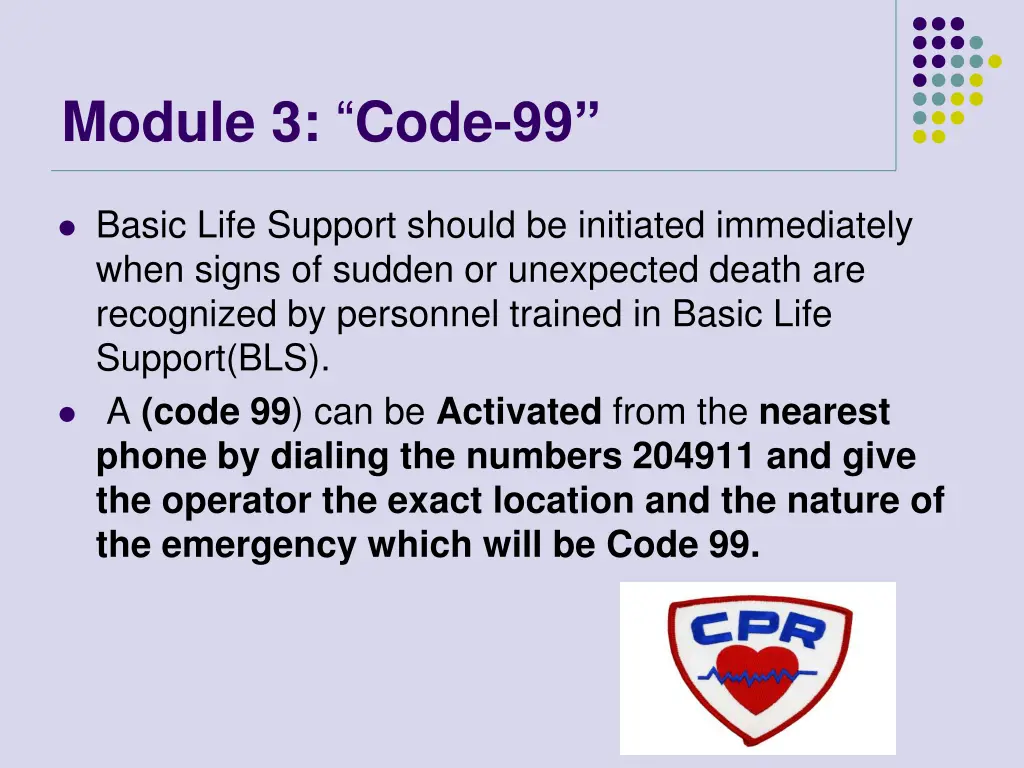 module 3 code 99