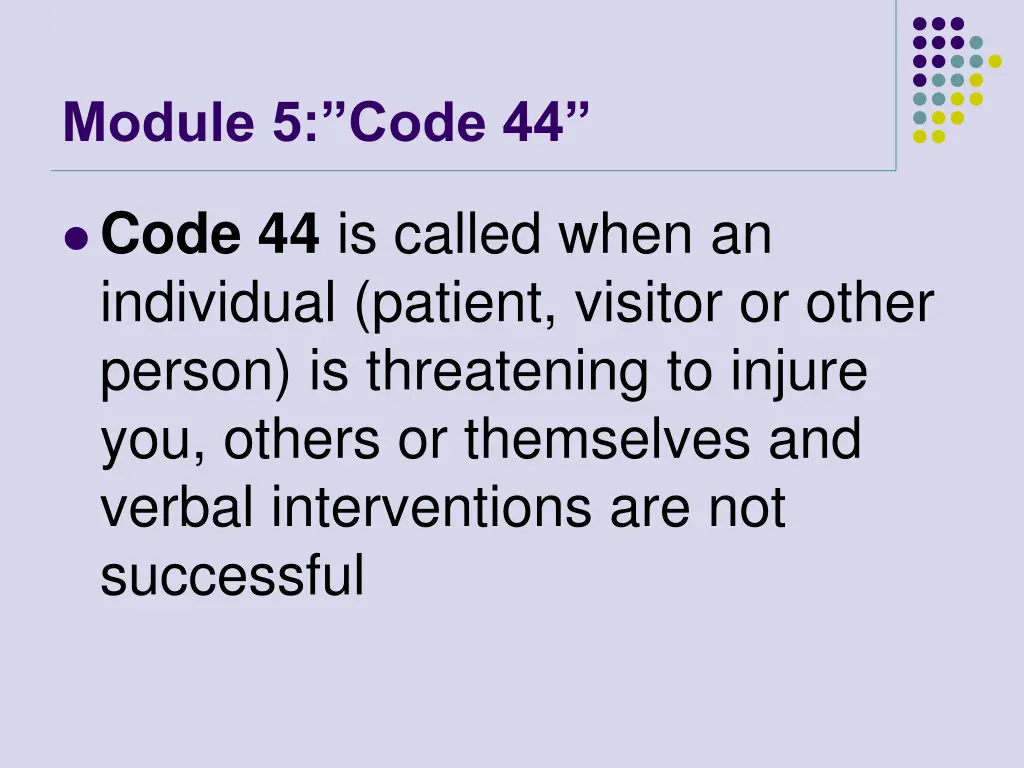 module 5 code 44
