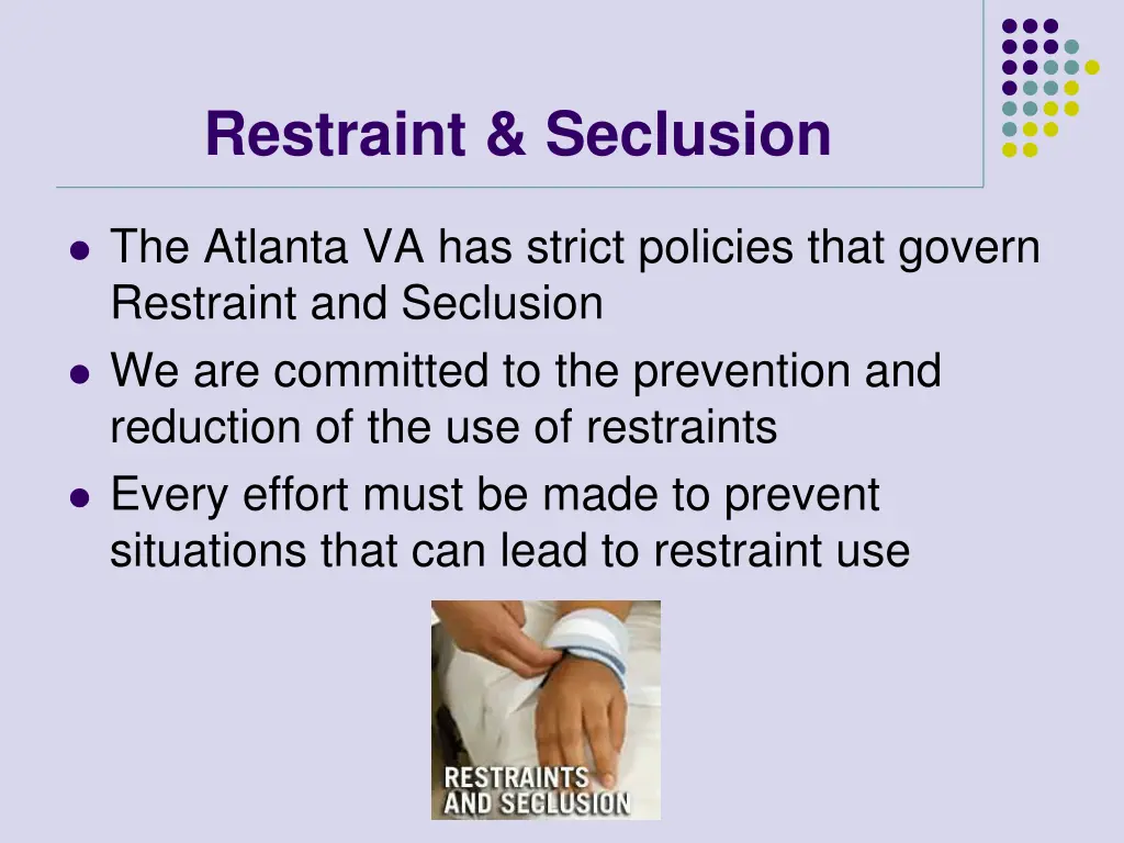 restraint seclusion
