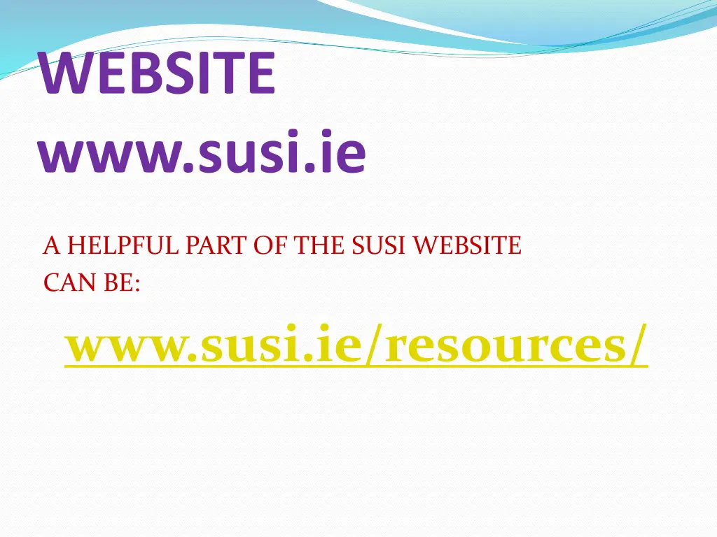 website www susi ie