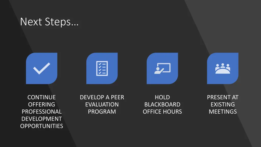 next steps