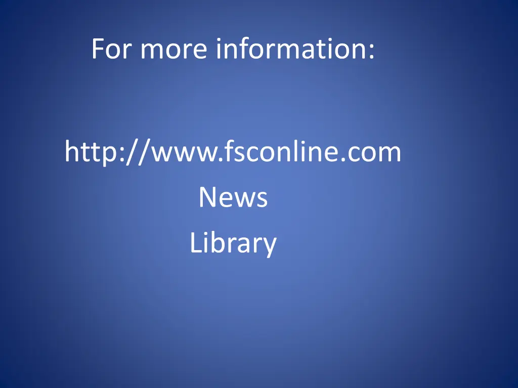 for more information