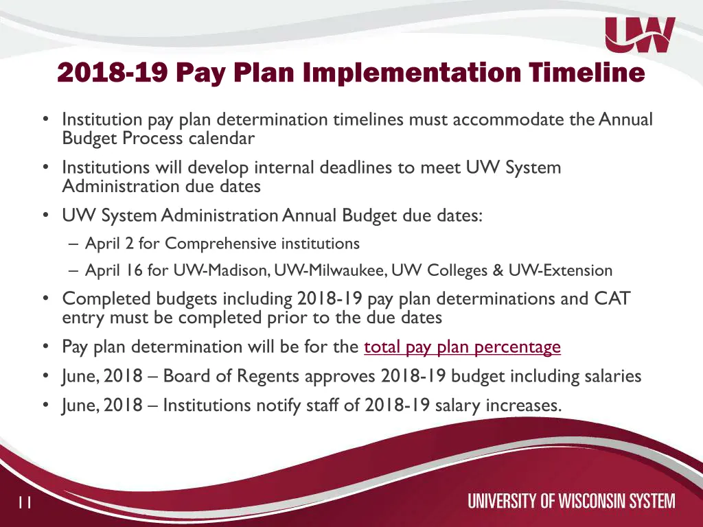 2018 19 pay plan implementation timeline