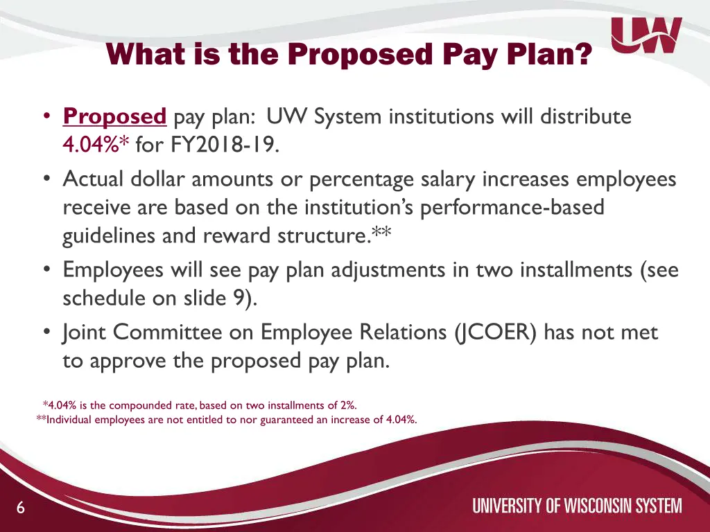 what is the proposed pay plan