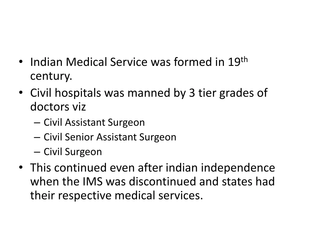 indian medical service was formed