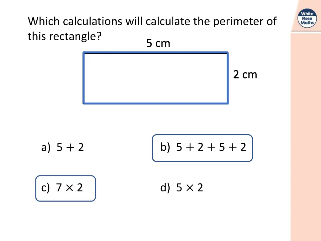 which calculations will calculate the perimeter 1