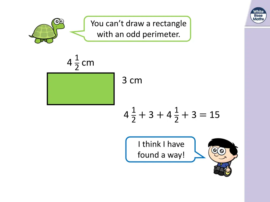 you can t draw a rectangle with an odd perimeter 1
