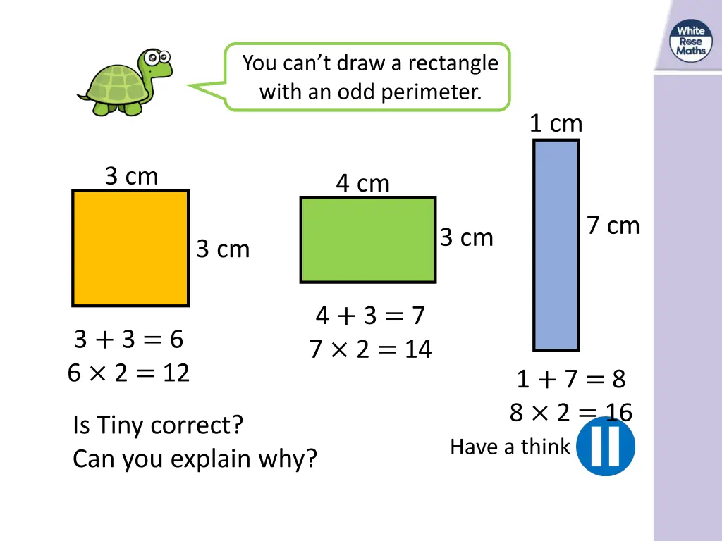 you can t draw a rectangle with an odd perimeter