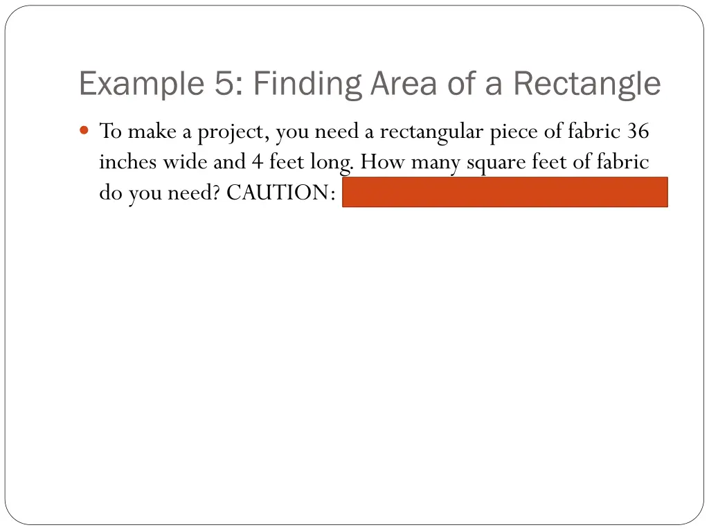 example 5 finding area of a rectangle