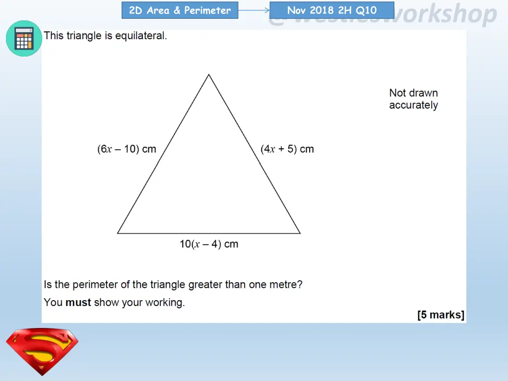 2d area perimeter 15