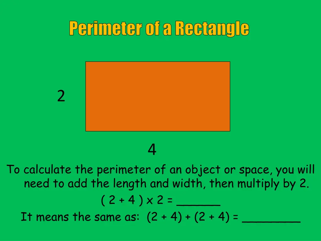 perimeter of a rectangle