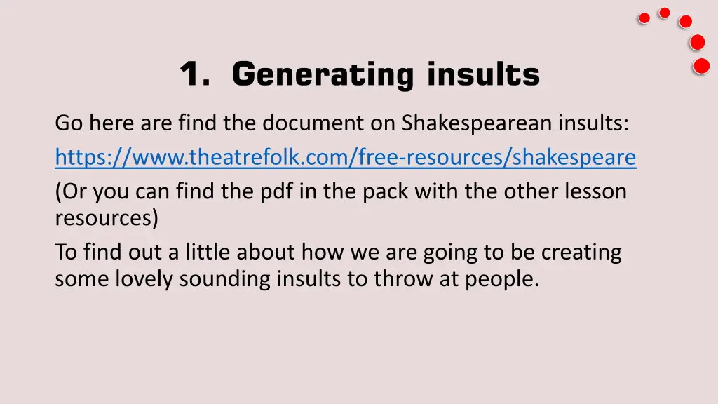 1 generating insults