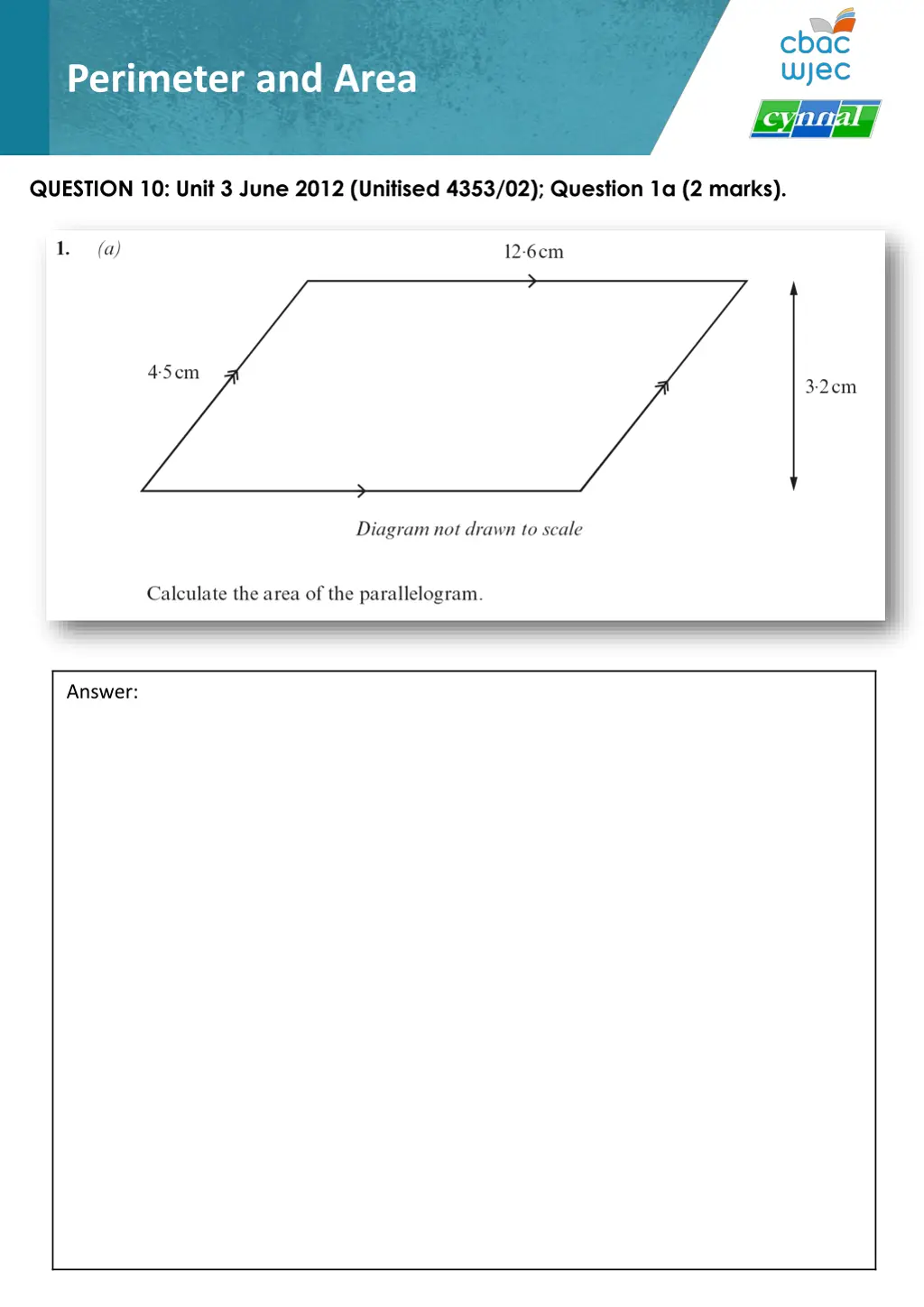 perimeter and area 10