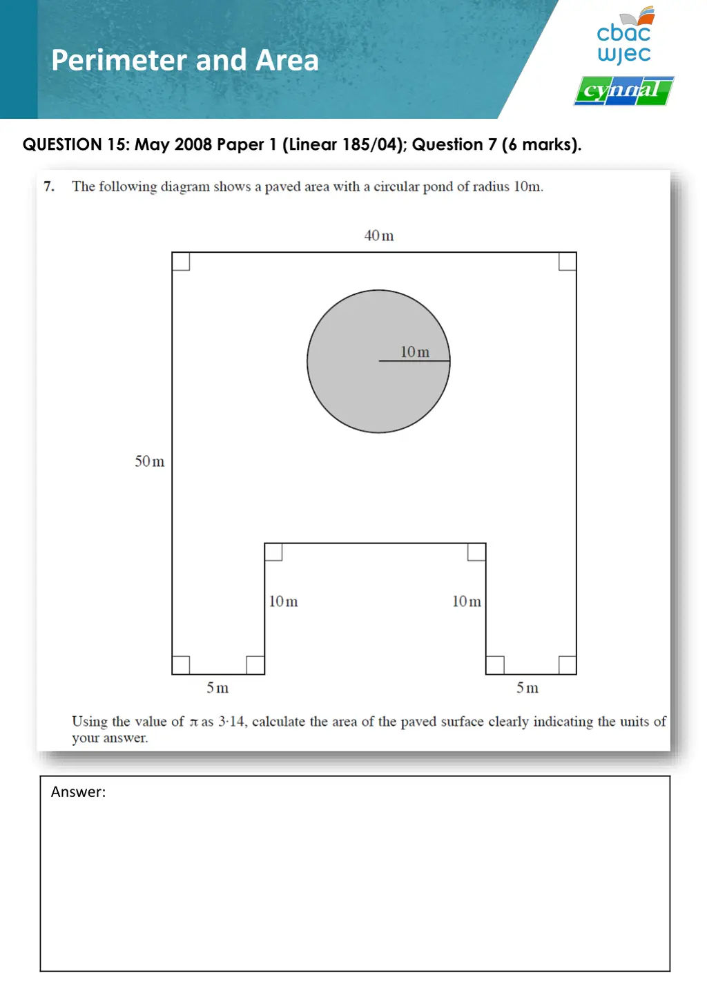 perimeter and area 15