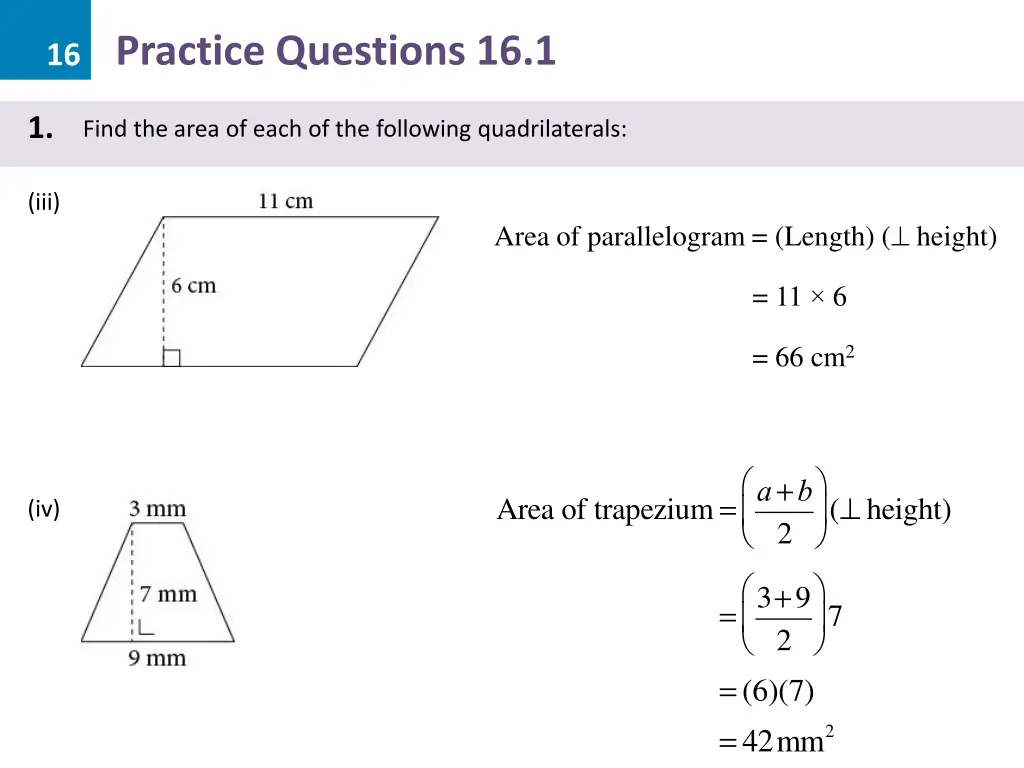 16 practice questions 16 1 1