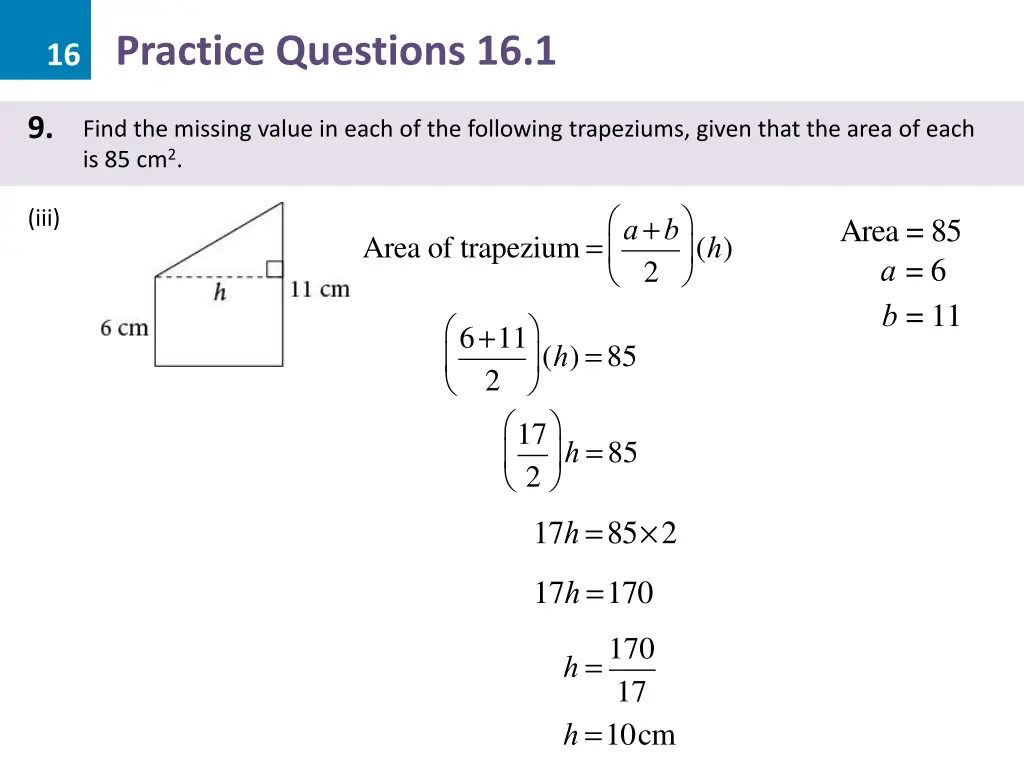 16 practice questions 16 1 18