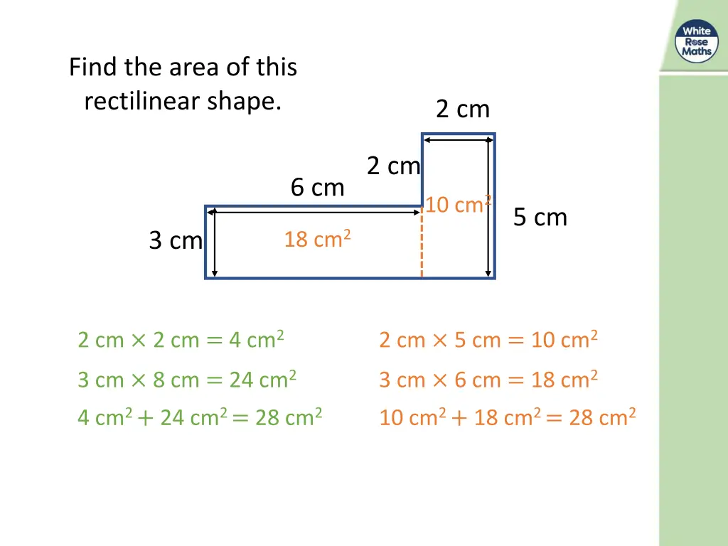find the area of this rectilinear shape 1