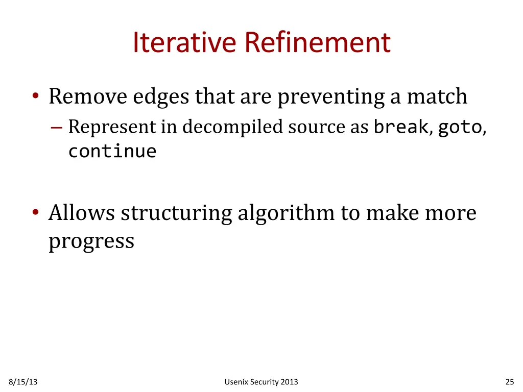iterative refinement