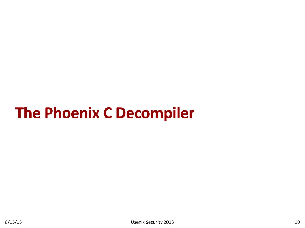 the phoenix c decompiler