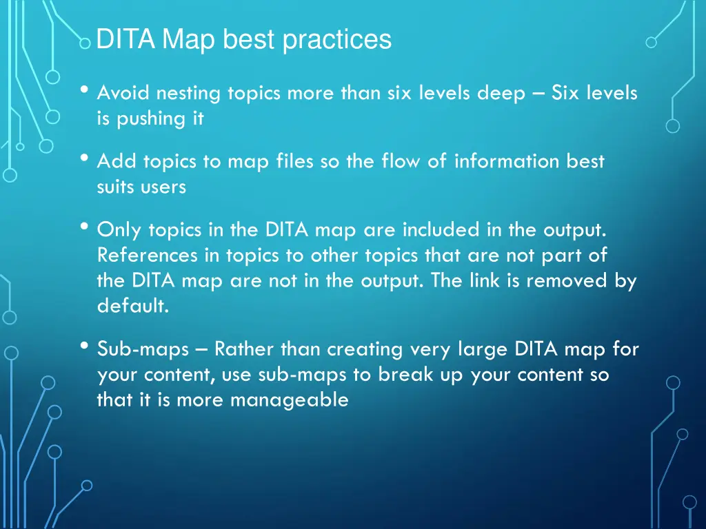 dita map best practices
