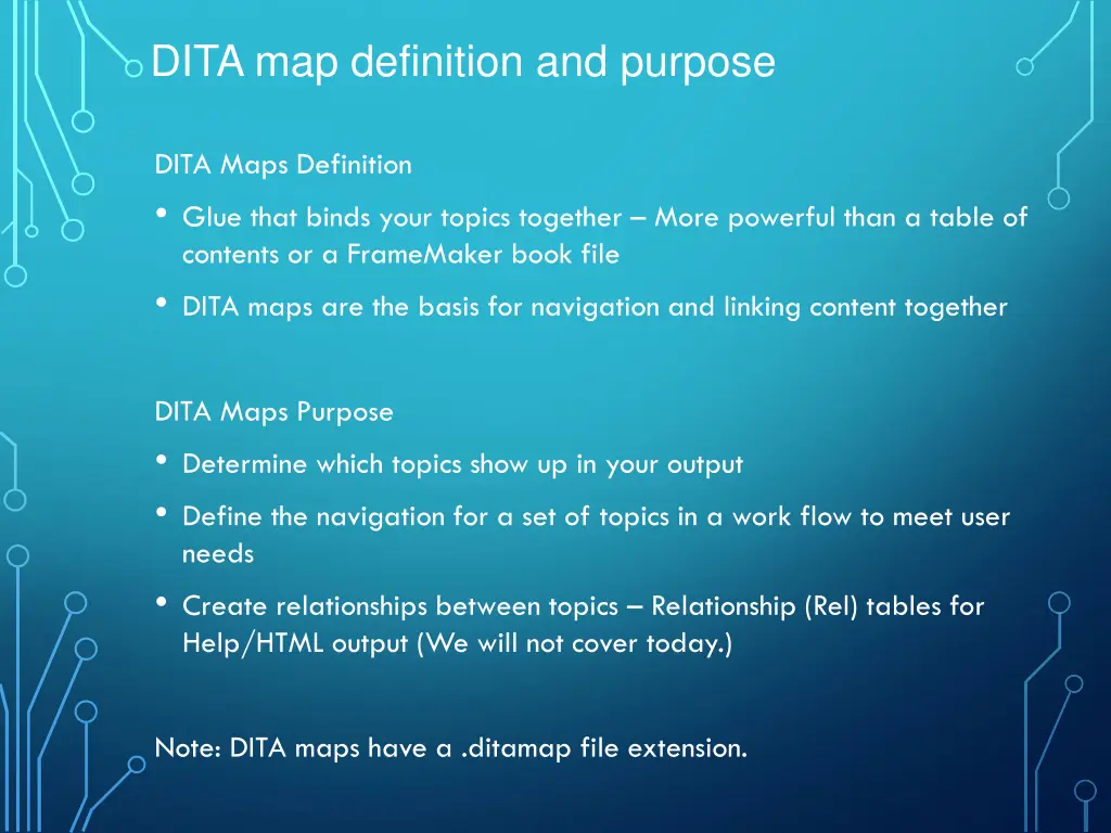 dita map definition and purpose