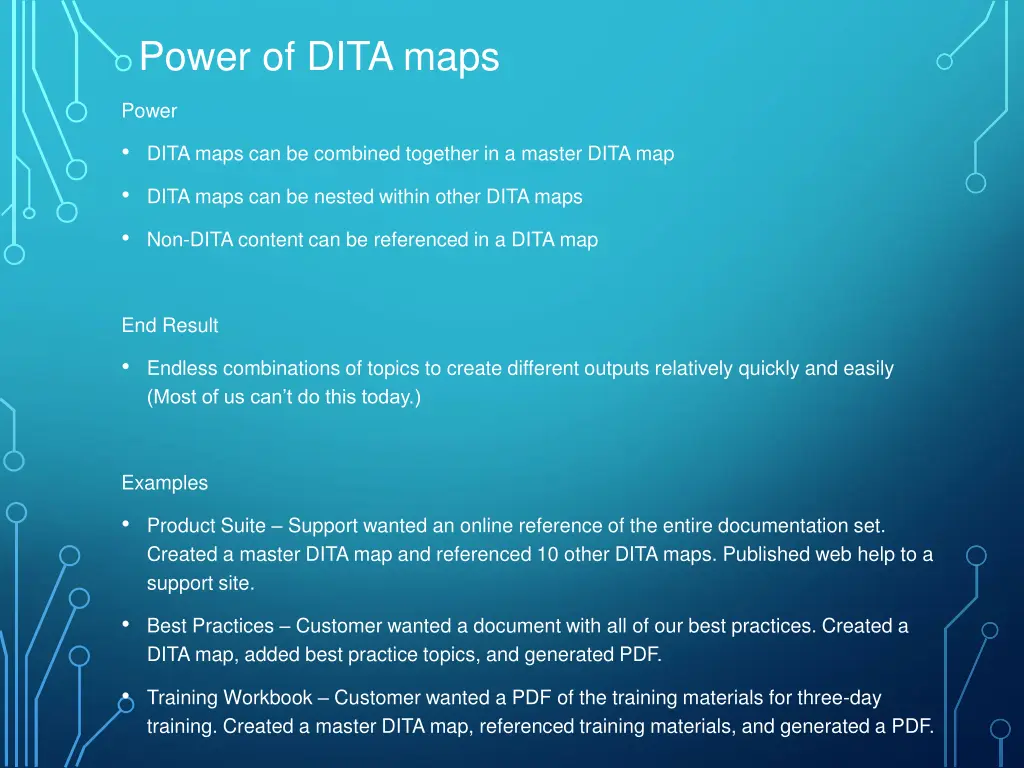power of dita maps