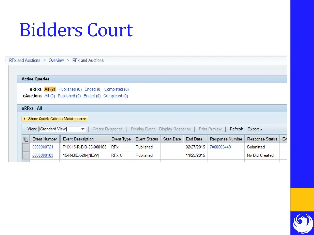 bidders court